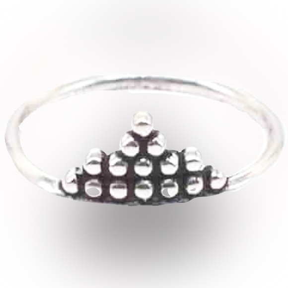 Boheme Jewelry - New Handmade Sterling Silver Geometric Pyramid Petite Ring